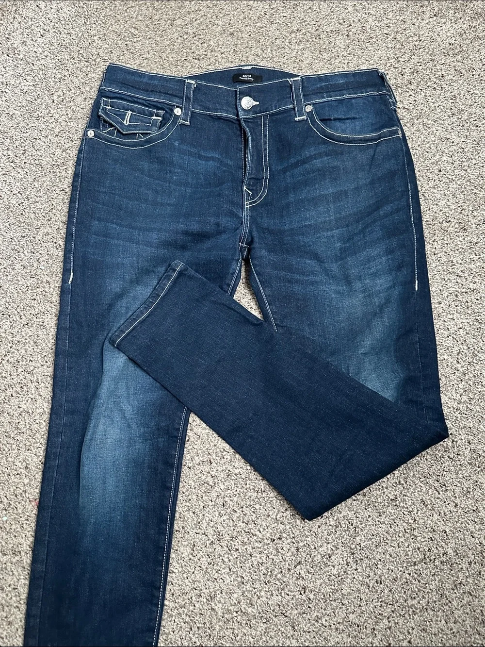 True religion Rocco relaxed skiny Men's Dark Blue Slim Fit Jeans 38